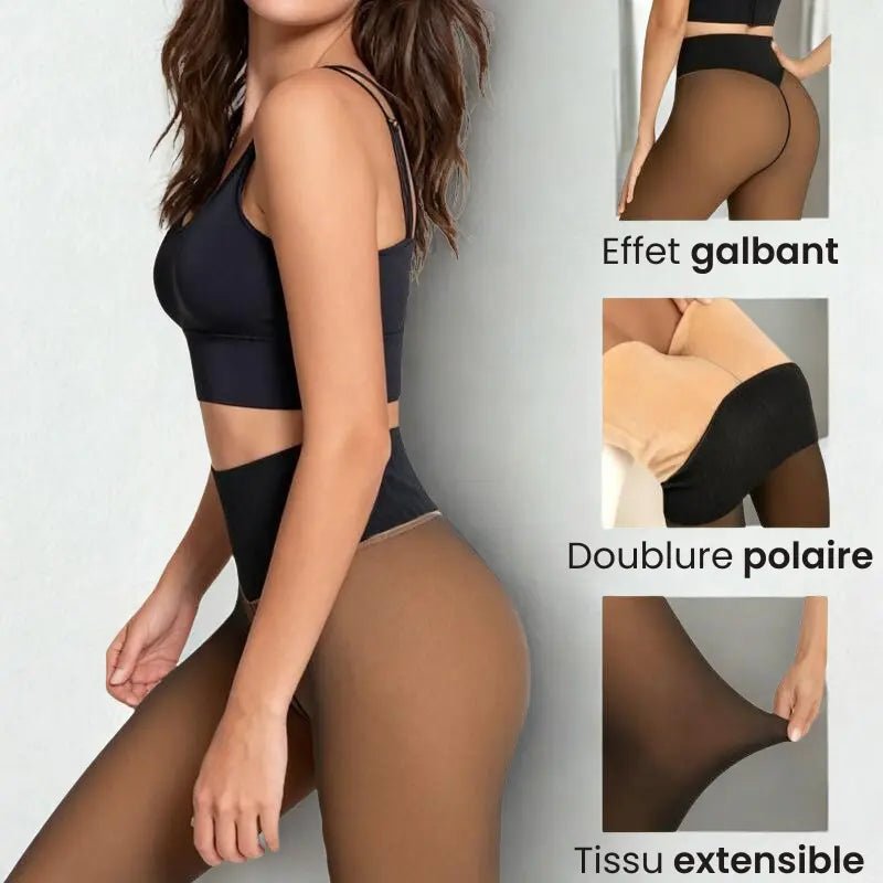 Collant Polaire Gainant Effet Transparent - Frozya